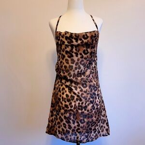 NEW！Sexy Leopard Print Nightgown | Backless Cross Strap Sleepwear | Lingerie 🌙